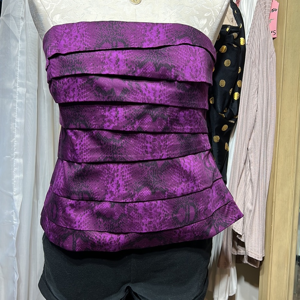 Purple snake skin bustier